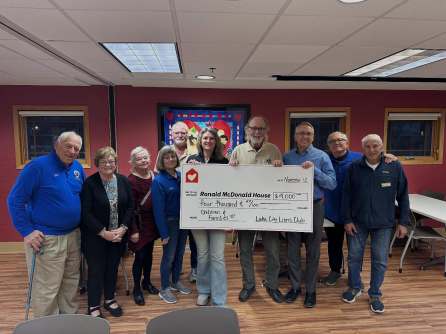 The Club donated $4000 to the House this year from our Aluminum Can Collection Project